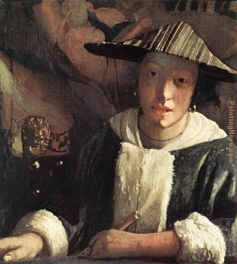 Johannes Vermeer Young Girl with a Flute